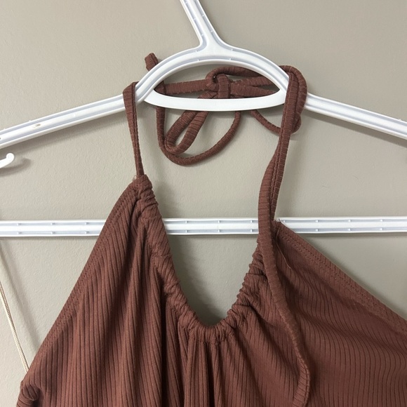 Wilfred Lanai Midi Bodycon Mocha Sorbet Dress - Picture 3 of 7